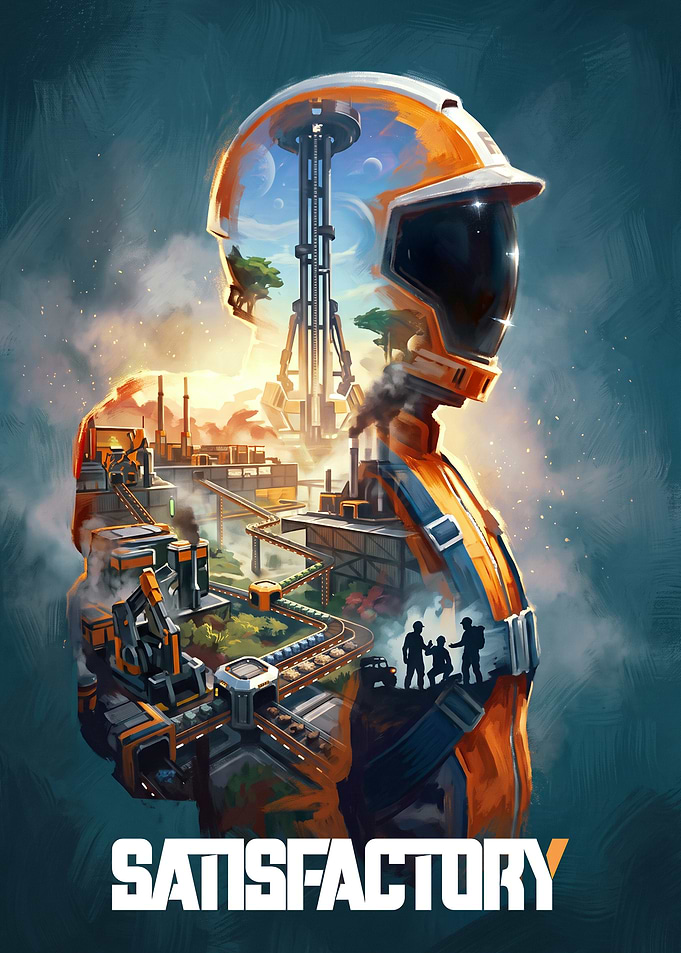 Satisfactory Game Key Art