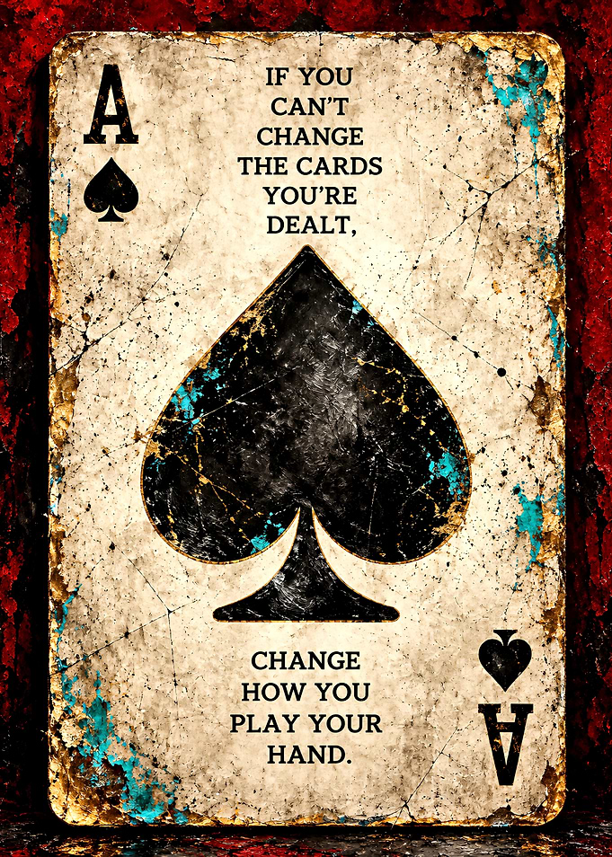 Ace of Spades Inspirational Quote Poster