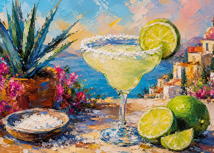 Impressionist Margarita Cocktail Painting
