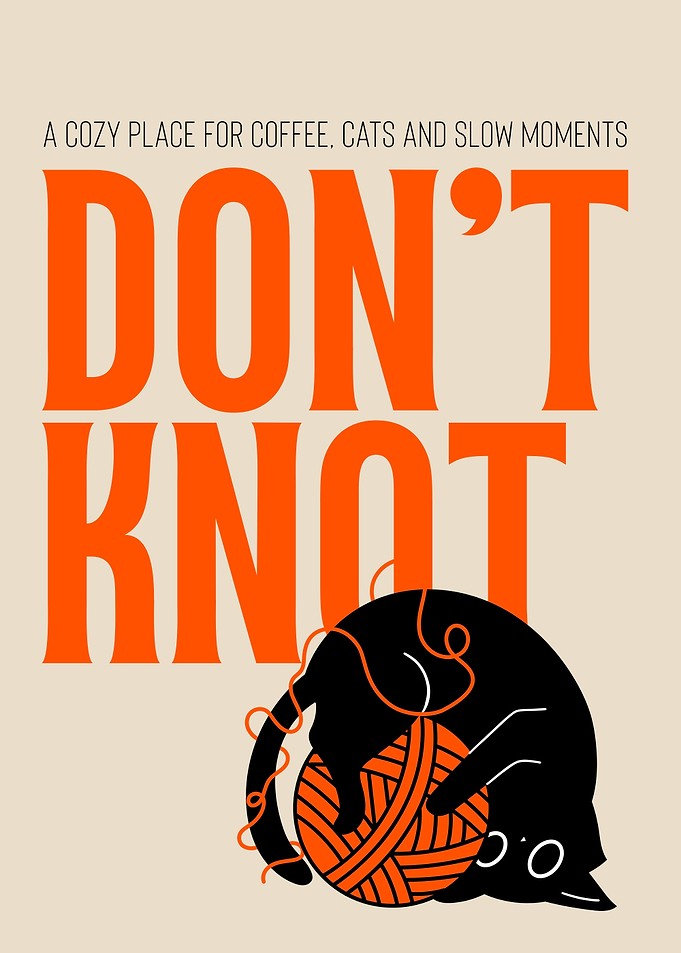Don't Knot Cat Poster