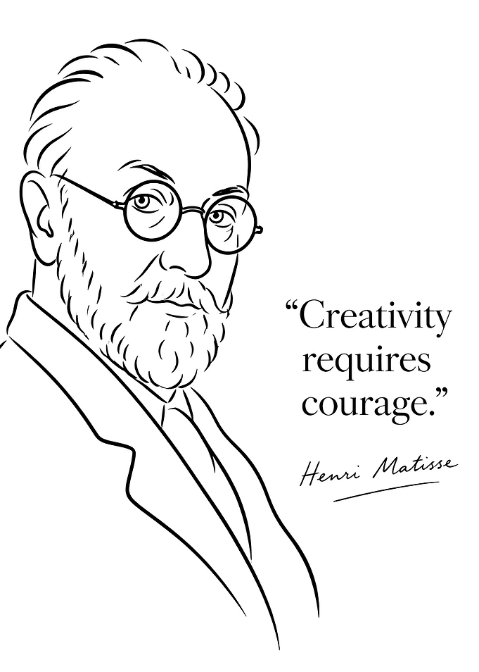 Henri Matisse Inspirational Quote Portrait