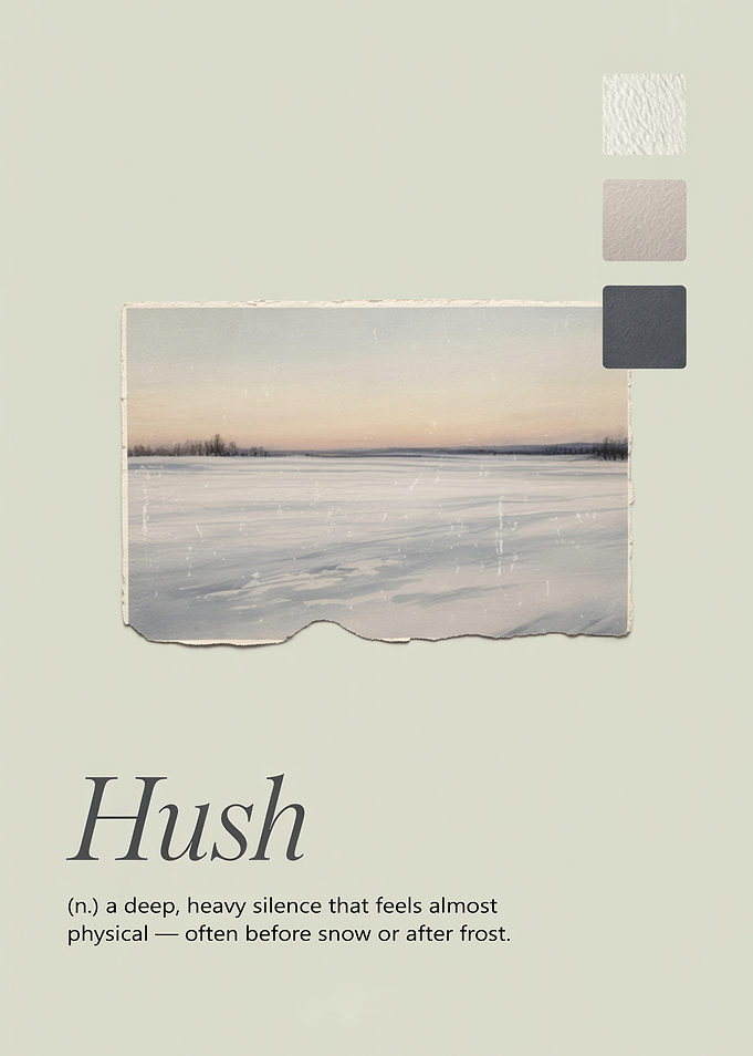 Hush Definition Winter Landscape Poster