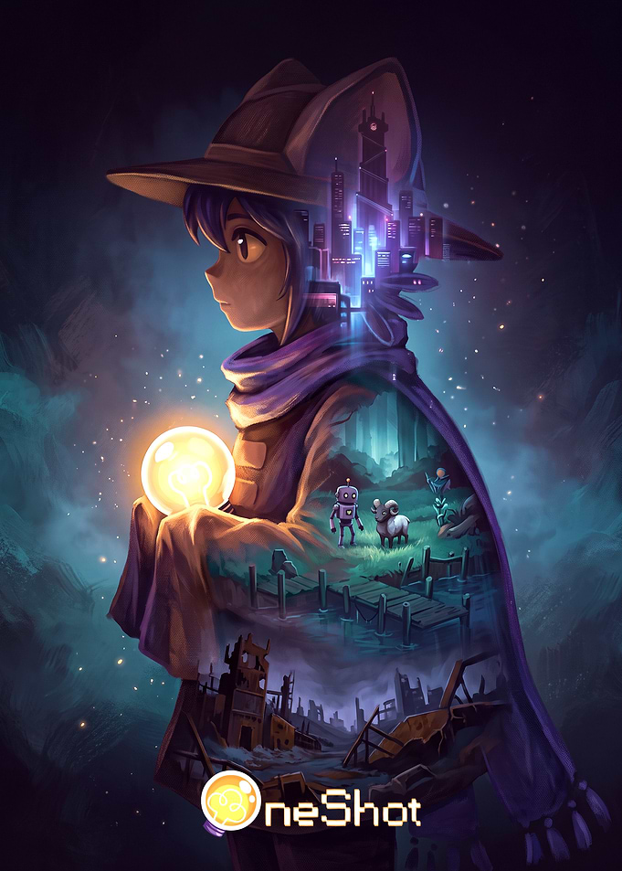 Niko from OneShot Double Exposure Art