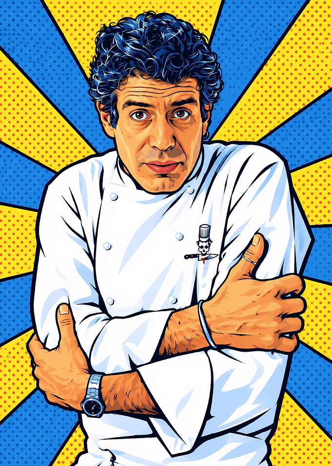 Anthony Bourdain Pop Art Portrait