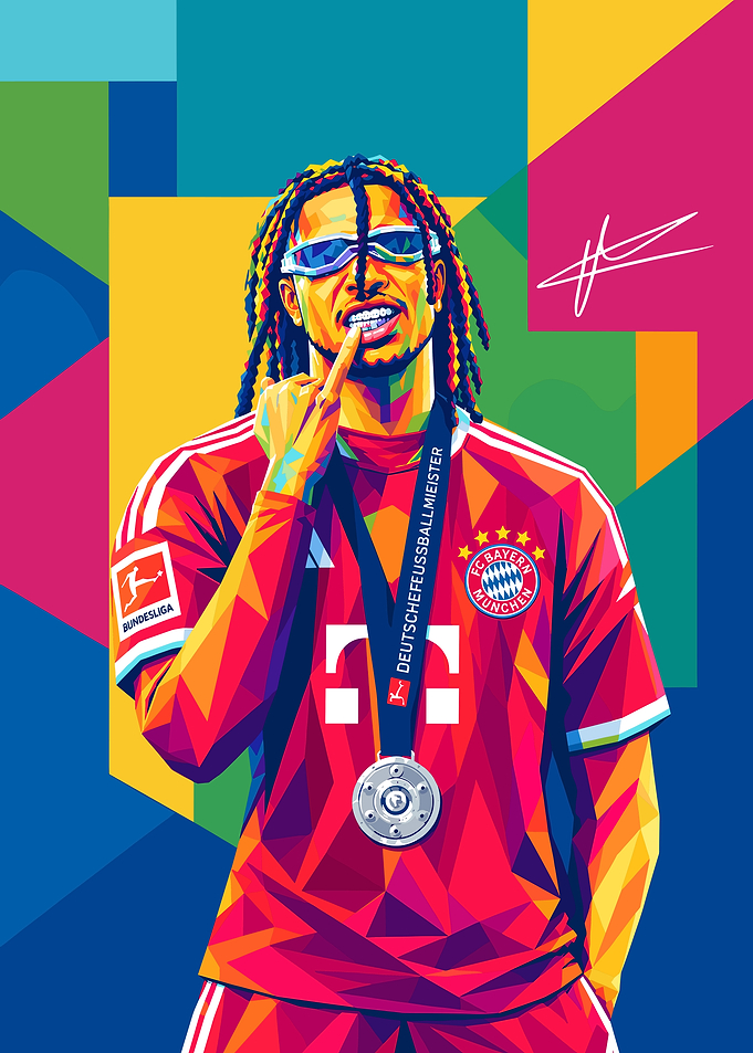 Michael Olise Colorful Pop Art Football