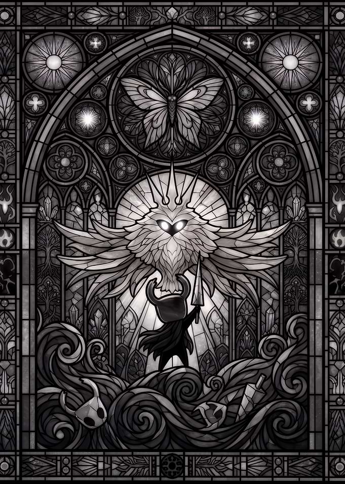 Hollow Knight Stained Glass Art