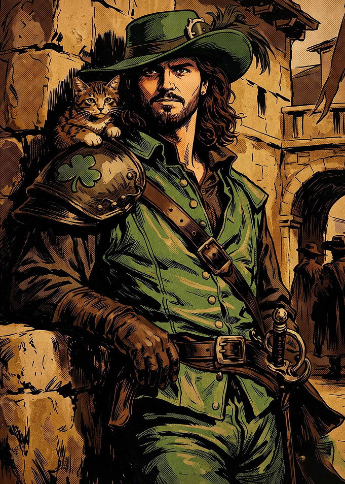 Fantasy Rogue Kitten Comic Art