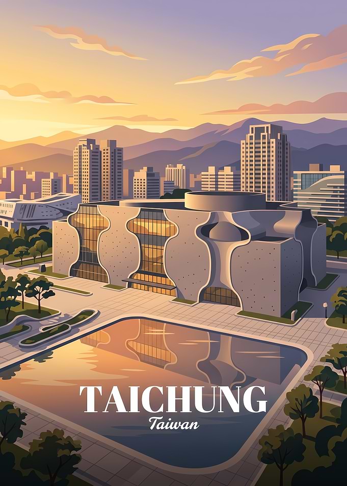 Taichung National Theater Travel Poster