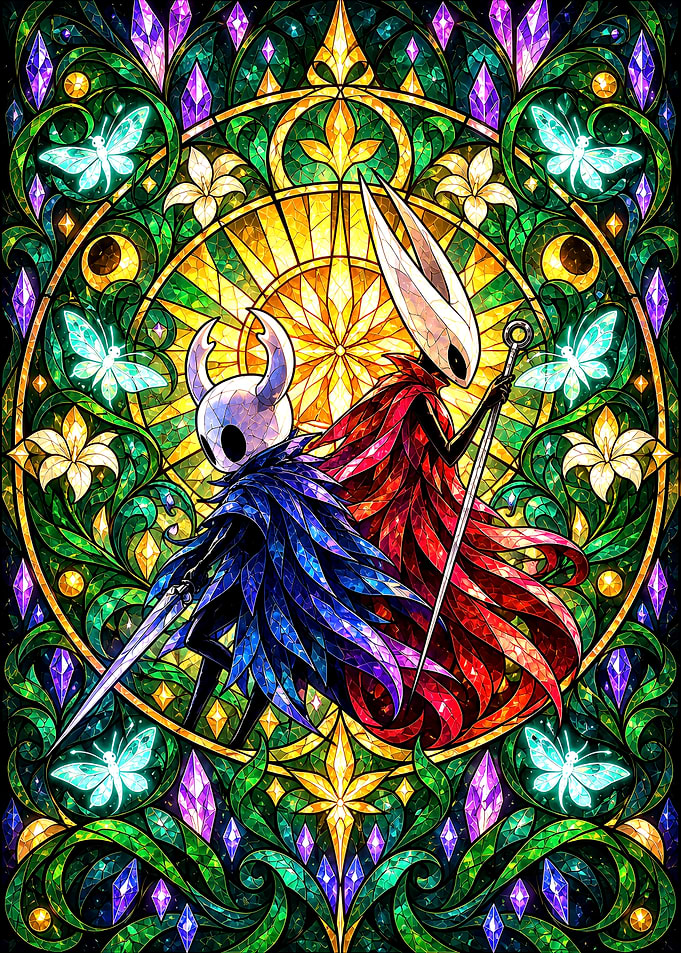 Hollow Knight Stained Glass Art
