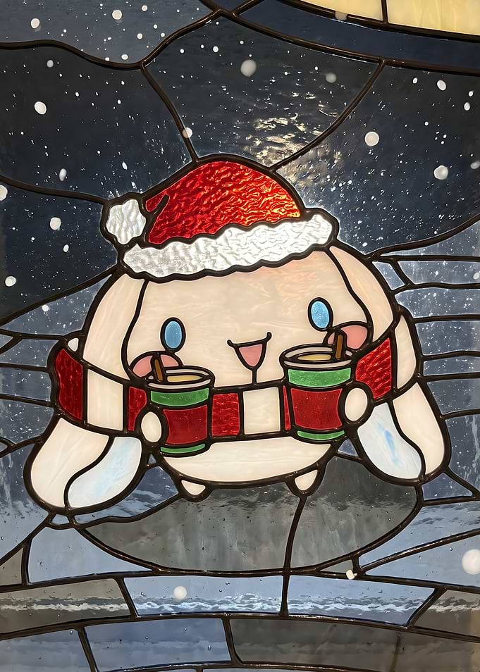 Stained Glass Cinnamoroll Christmas Art