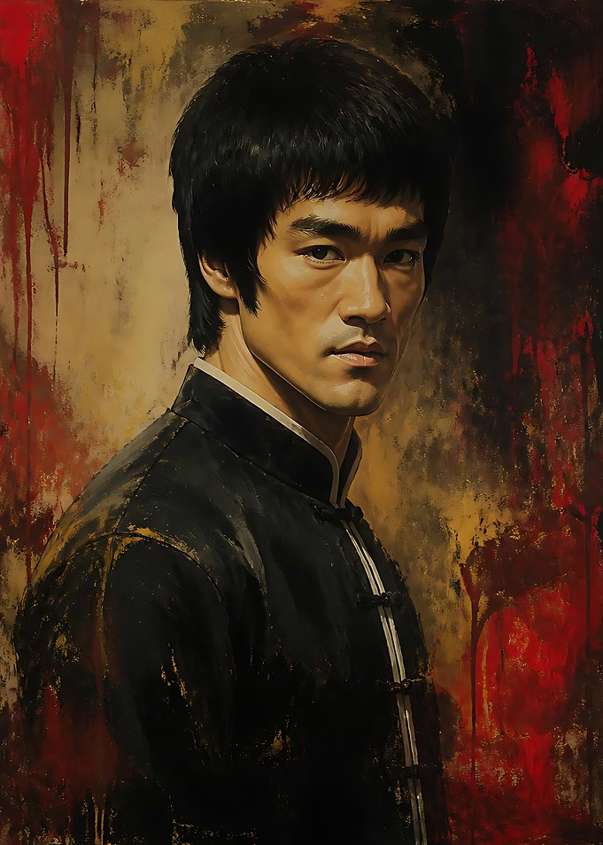 Bruce Lee Portrait Oil Painting