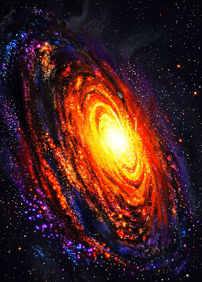 Vibrant Spiral Galaxy in Deep Space