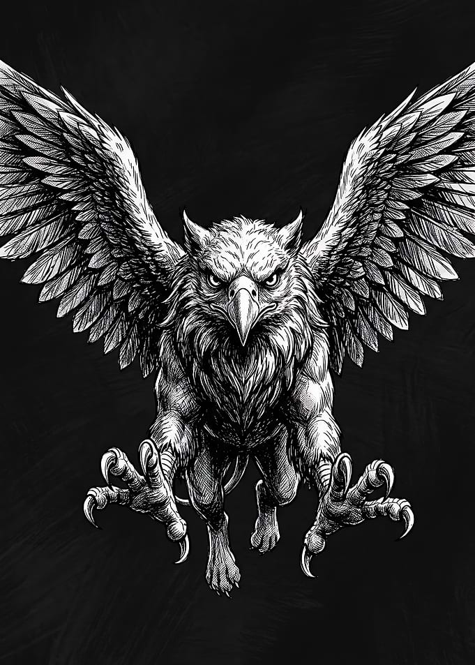 Ferocious Griffin Illustration