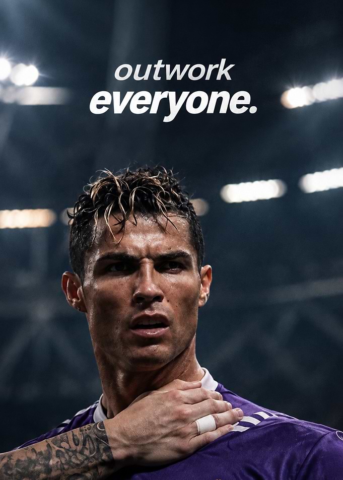 Cristiano Ronaldo Outwork Everyone Poster