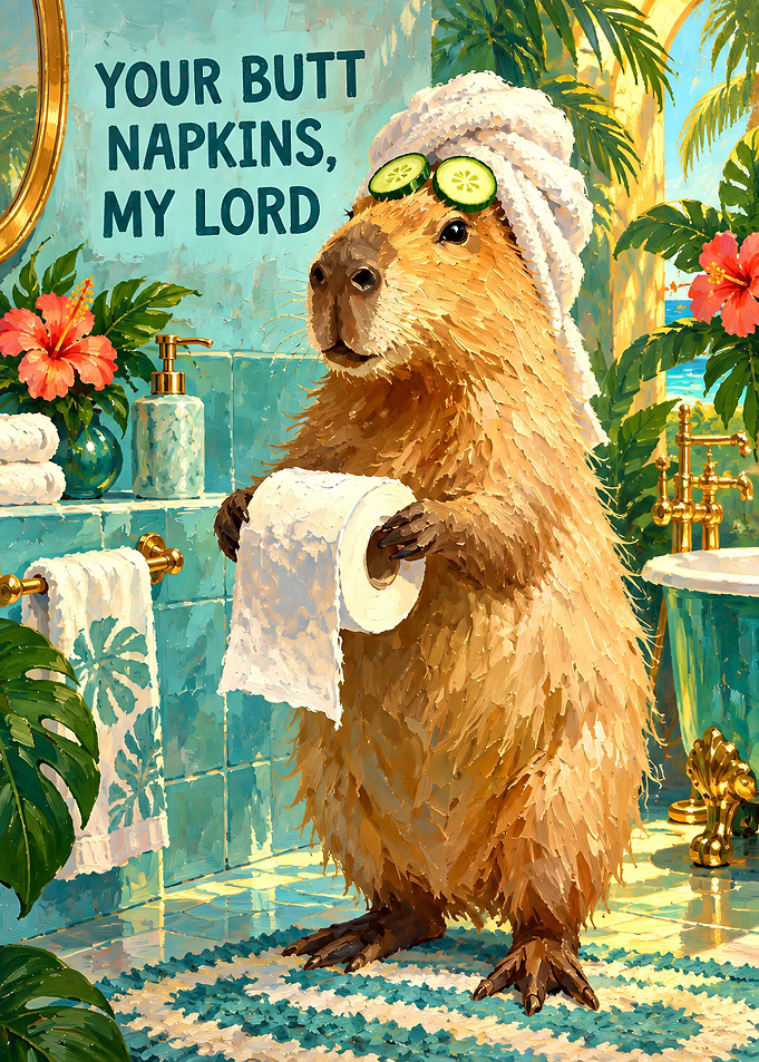 Capybara Spa Day Toilet Paper Humor
