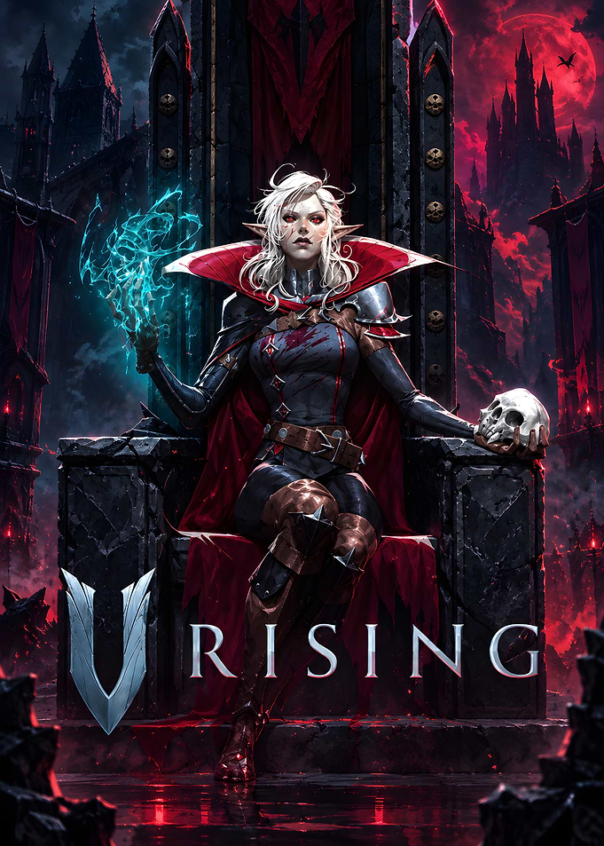V Rising Vampire Queen Throne Poster