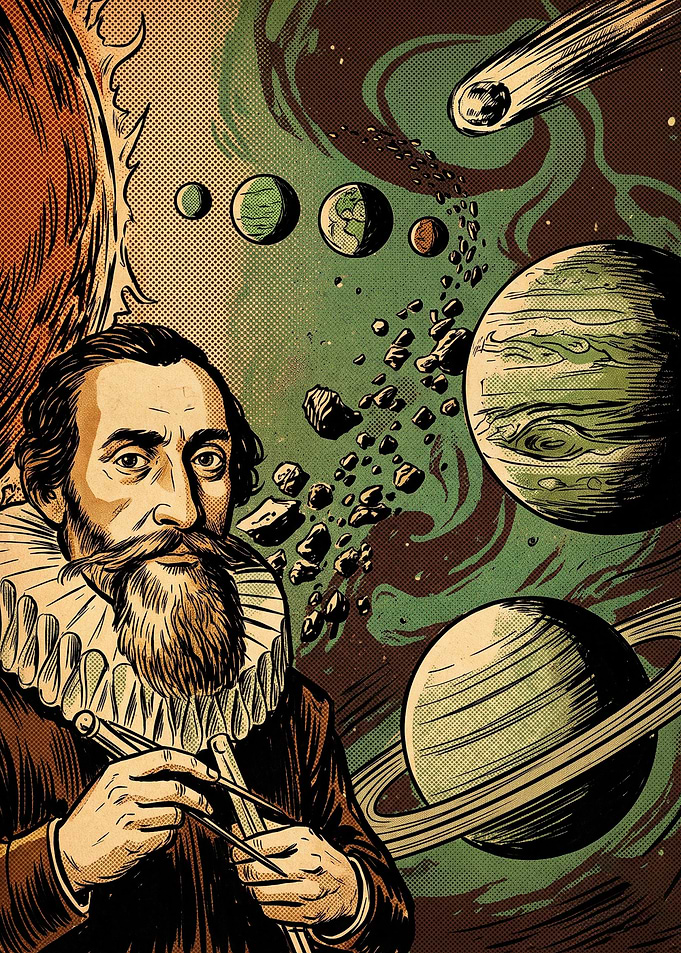 Vintage Astronomer Cosmos Poster