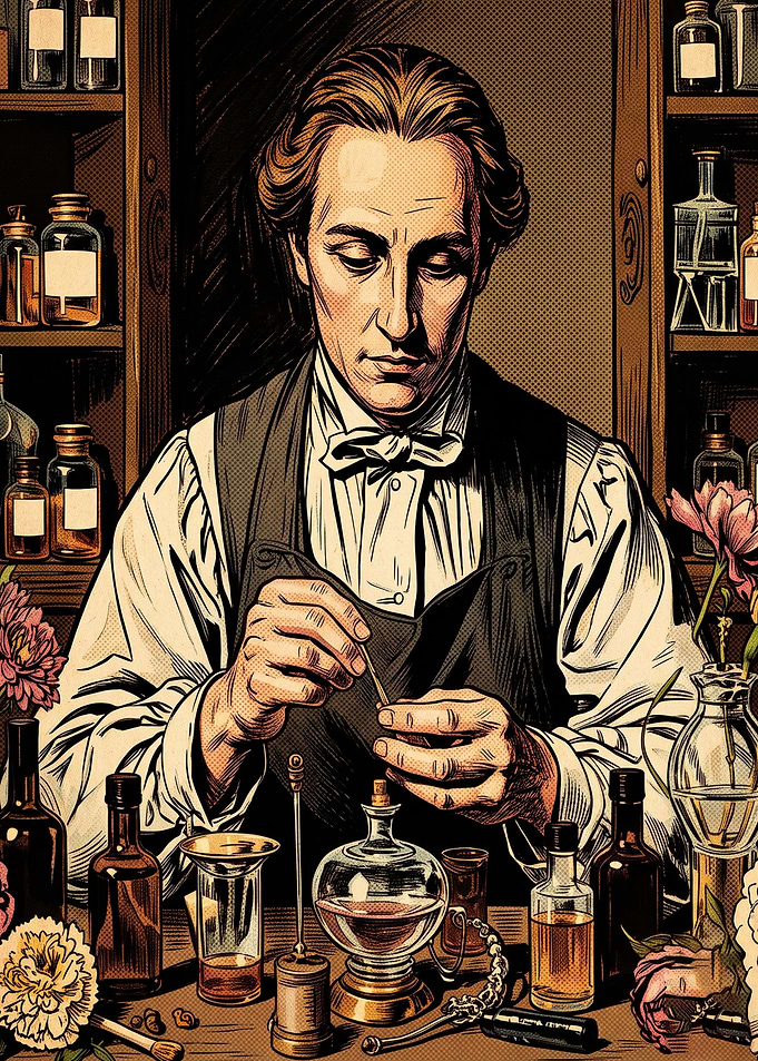 Apothecary Perfumer Vintage Art