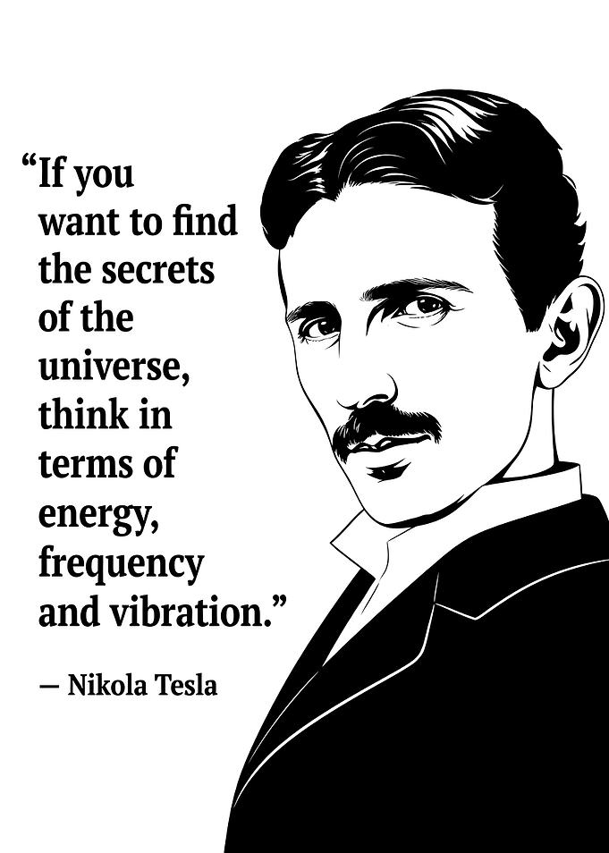 Nikola Tesla Inspirational Quote Poster