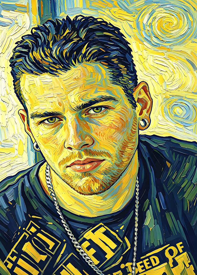 Van Gogh Style Portrait of Man