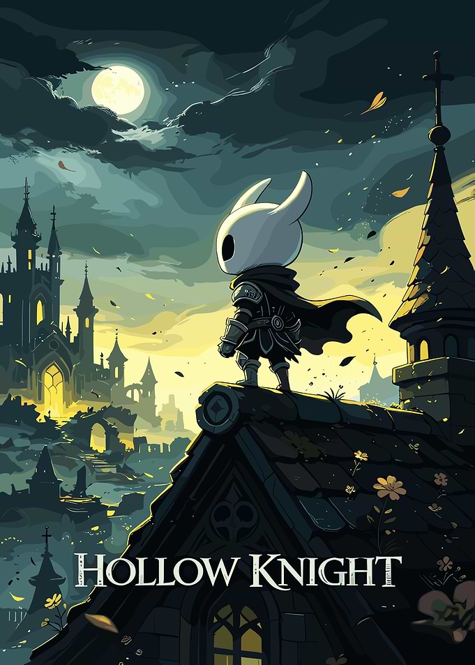 Hollow Knight Standing on Rooftop