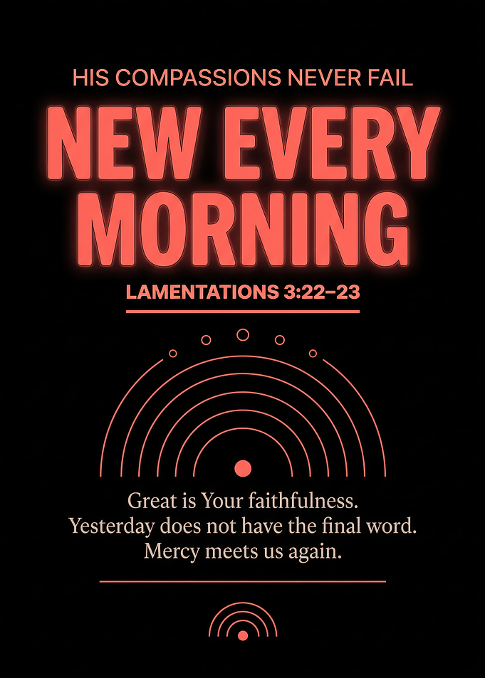 New Every Morning Inspirational Quote Poster