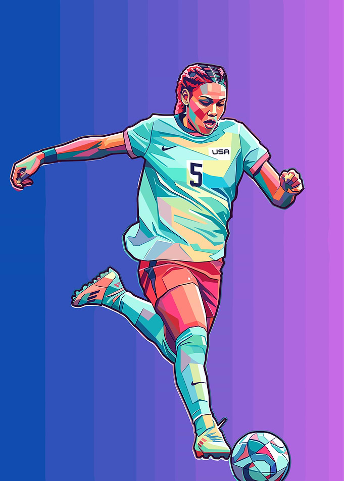 Kelley O'Hara Pop Art Soccer Illustration
