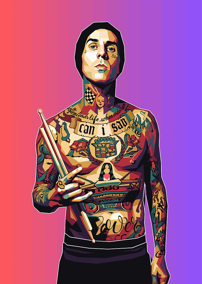 Travis Barker Pop Art Portrait