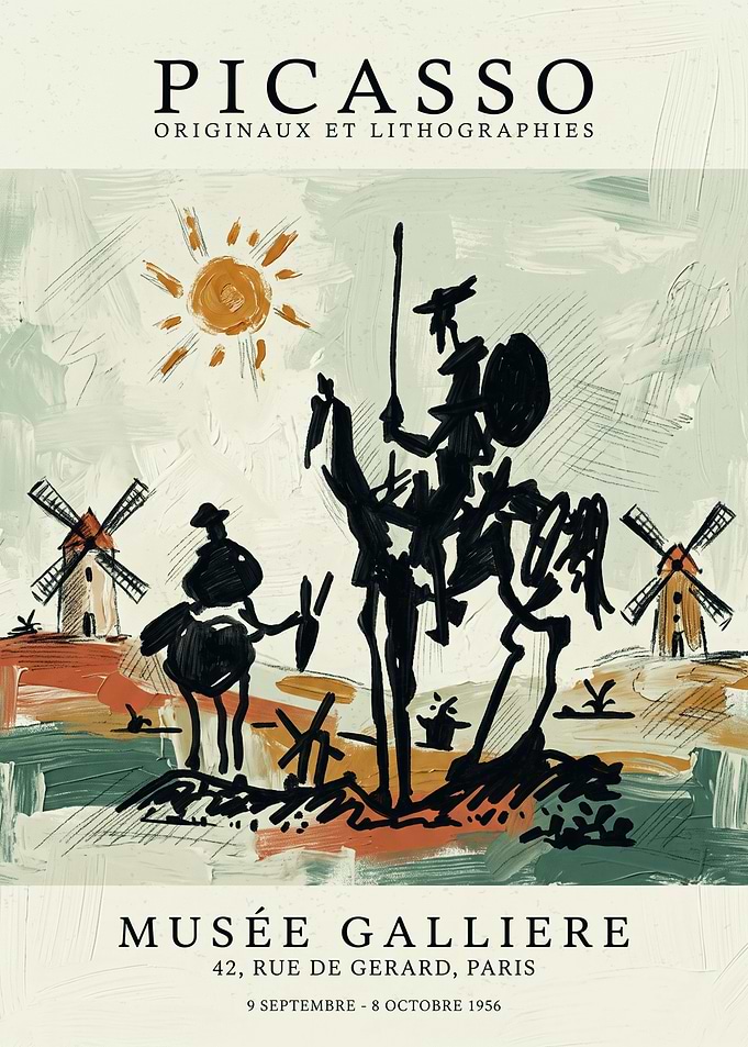 Don Quixote Exhibition Picasso Museum Poster
