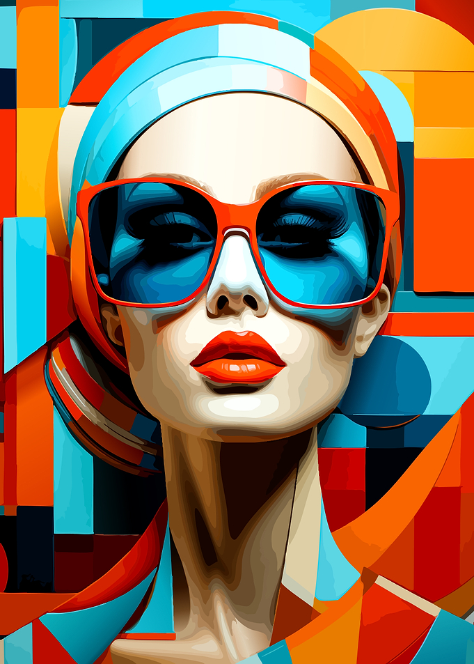 Abstract Pop Art Fashion Portrait