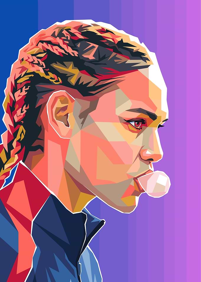 Trinity Rodman WPAP Pop Art Portrait of Woman