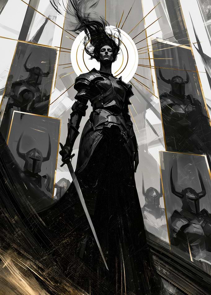 Dark Knight Commander with Horned Soldiers