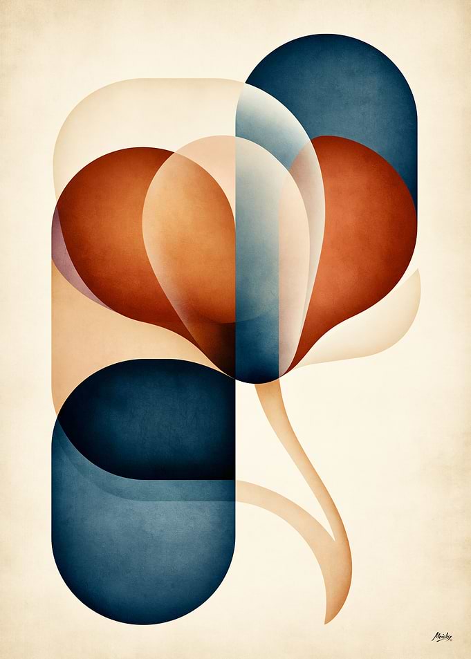 Abstract Bloom in Organic Balance