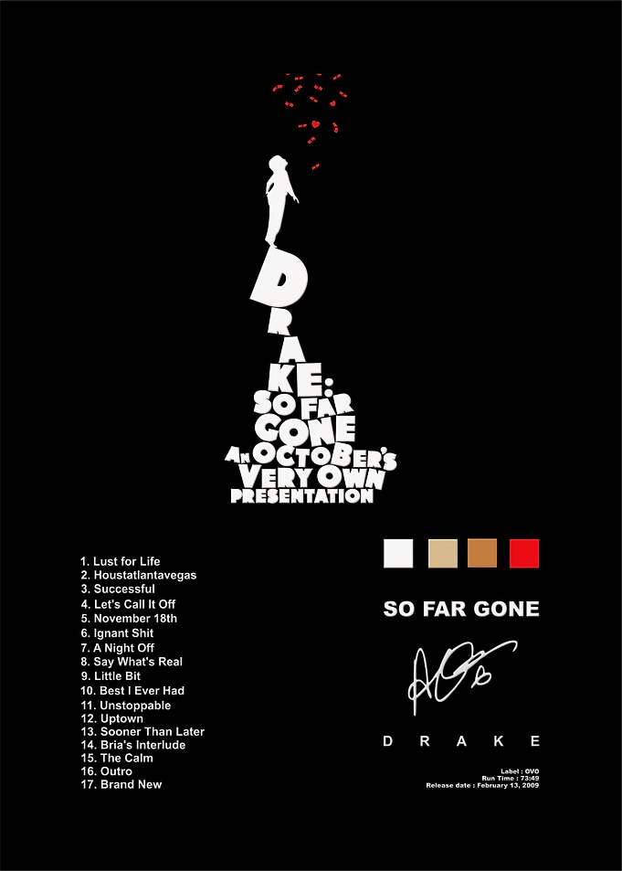 Drake So Far Gone Album Poster