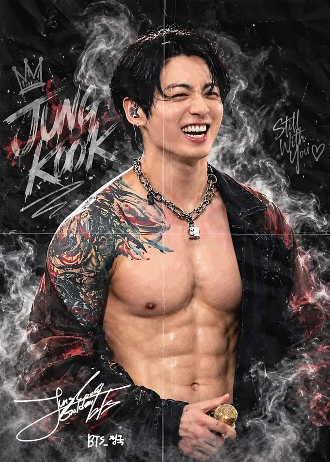 Jungkook BTS Shirtless Performance Poster