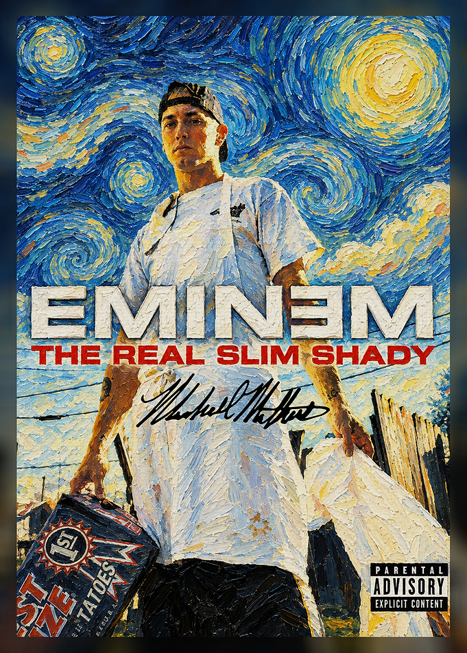 Eminem Starry Night Style Poster