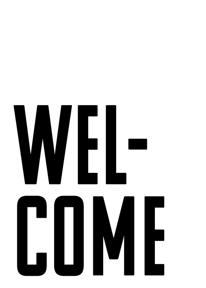 Minimalist Welcome Typography Poster