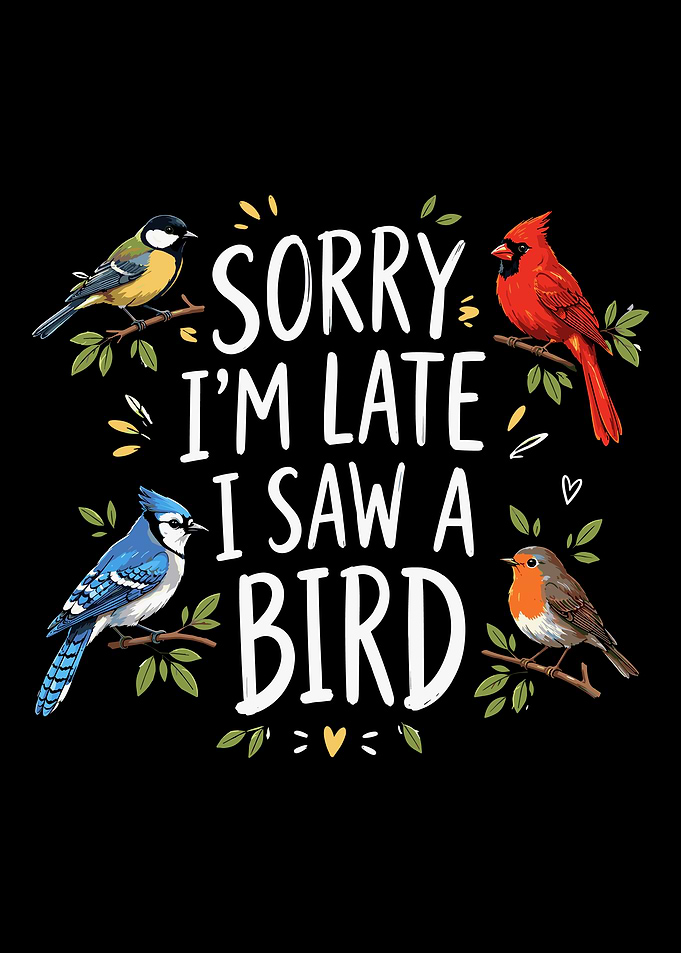 Sorry I'm Late I Saw A Bird