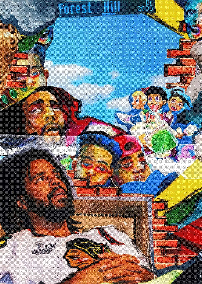 J. Cole 2014 Forest Hills Drive Art