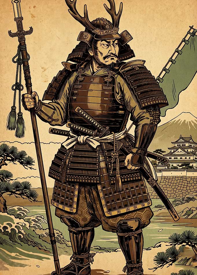 Samurai Warrior Japanese Ukiyo Art