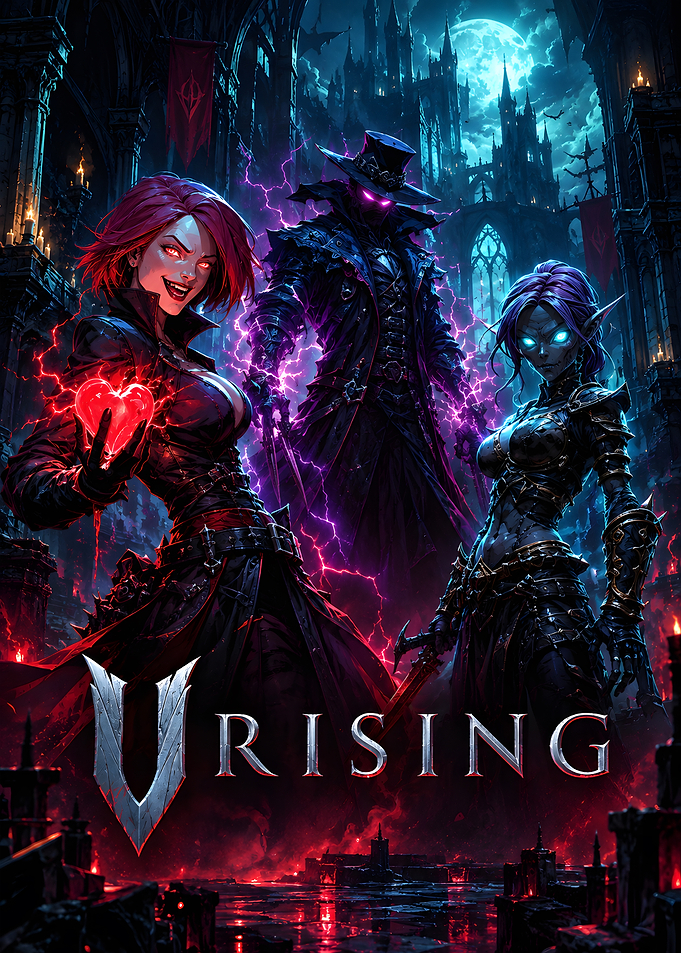 V Rising Gothic Vampire Game Poster