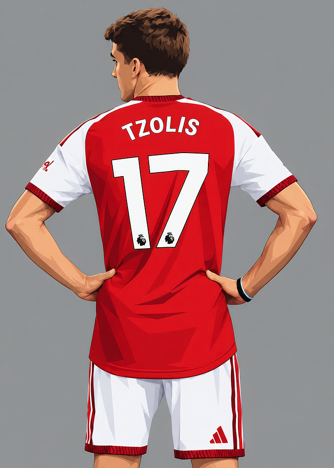 Christos Tzolis Football Jersey Illustration