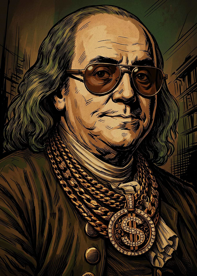 Gangster Franklin Money Pop Art