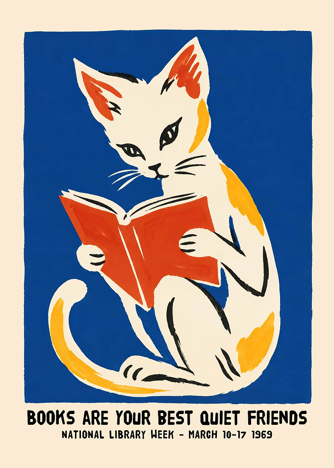 Vintage 1969 National Library Week Poster