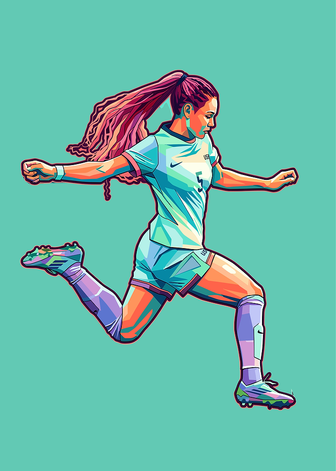 Pop Art Female Soccer Player