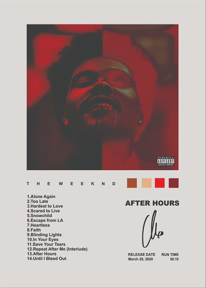 The Weeknd After Hours Album Poster