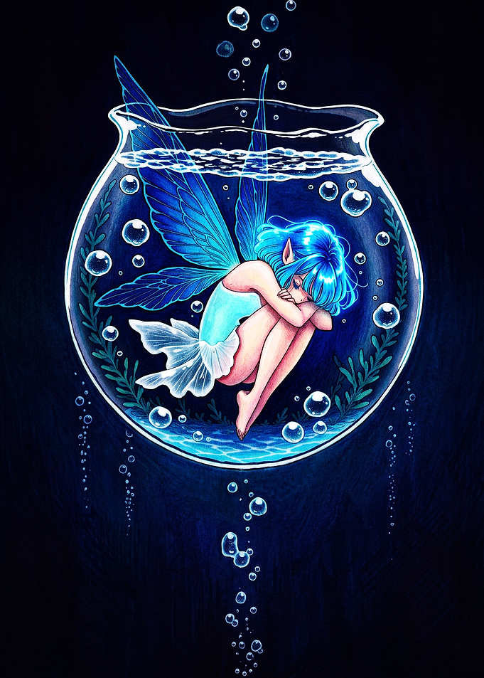 Fairy Sleeping in a Fishbowl