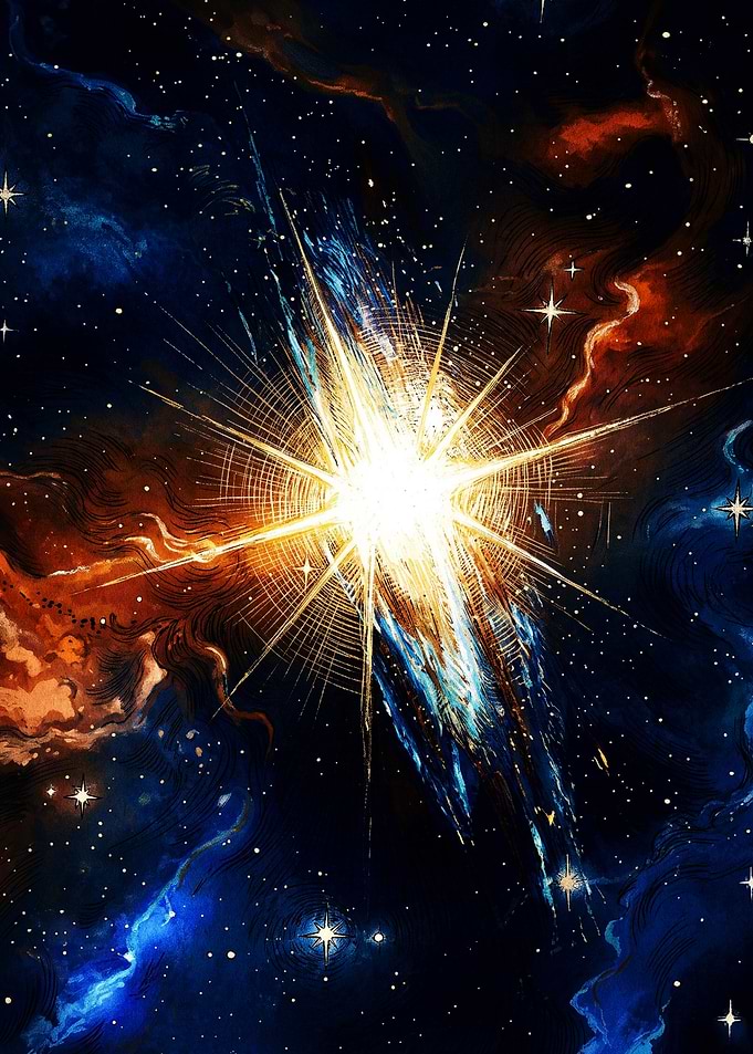 Supernova Explosion in Deep Space