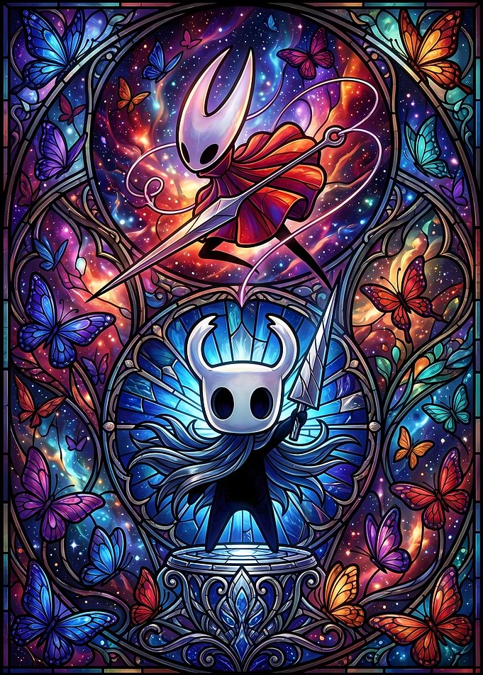 Hollow Knight Stained Glass Art