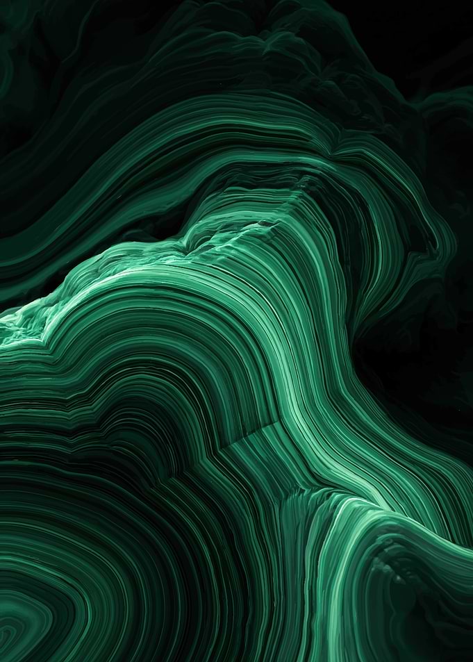 Abstract Green Malachite Mineral Texture